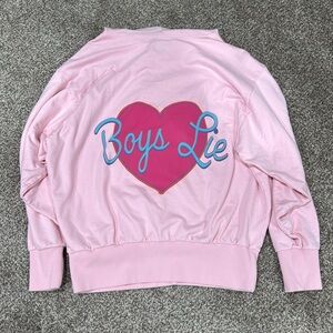 Boys Lie Pink Sweatshirt with Heart Design